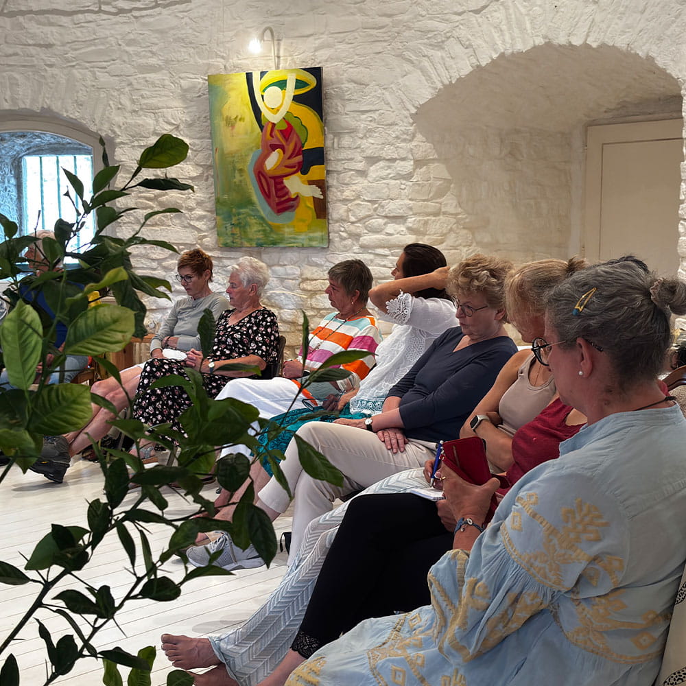 Ein Teil der Teilnehmer des Conviviums in der alten Windmühle