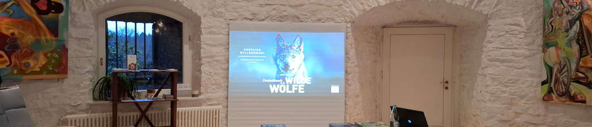 Startbild des Vortrags über Wölfe von Axel Gomille