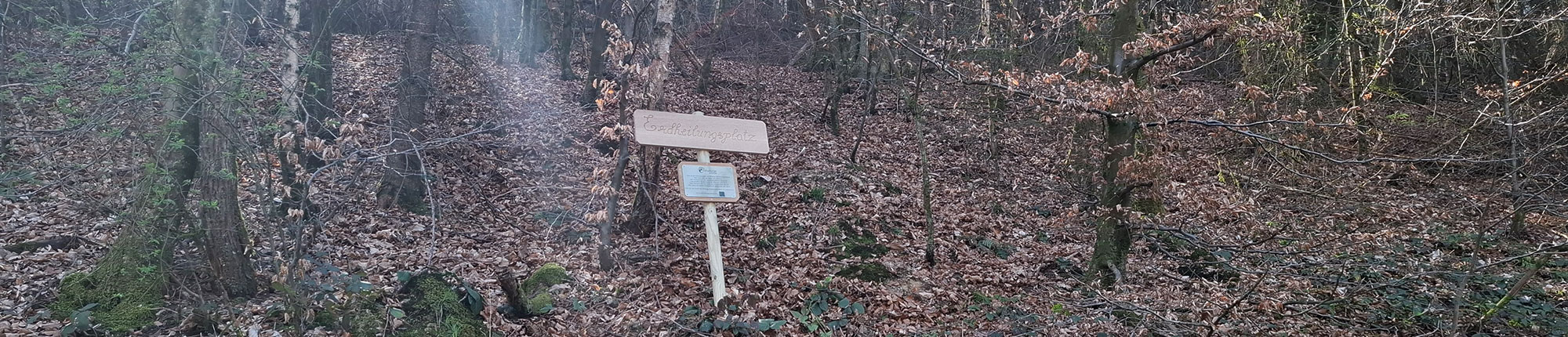 Erdheilungsplatz Gummersbach Höhe Am Hang des Erdheilungsplatz Gummersbach Höhe steht das Erdheilungsplatz-Schild